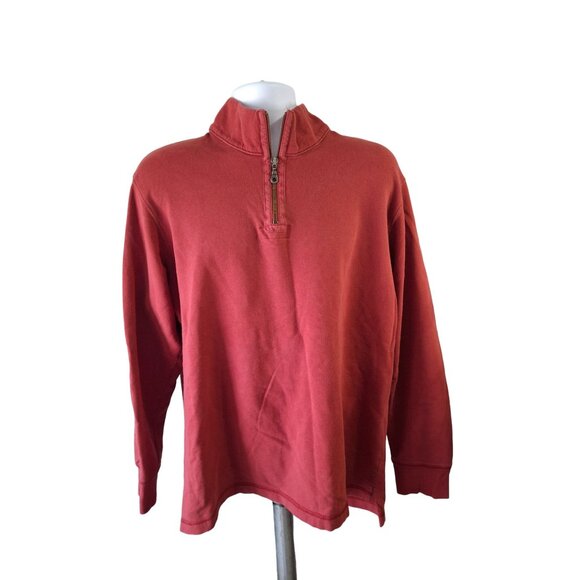 Eddie Bauer Heritage Wash Pullover Sweatshirt Mens XL Red - Picture 1 of 6